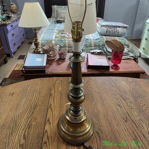 Vintage STIFFEL Brass Table Lamp MCM Regency French